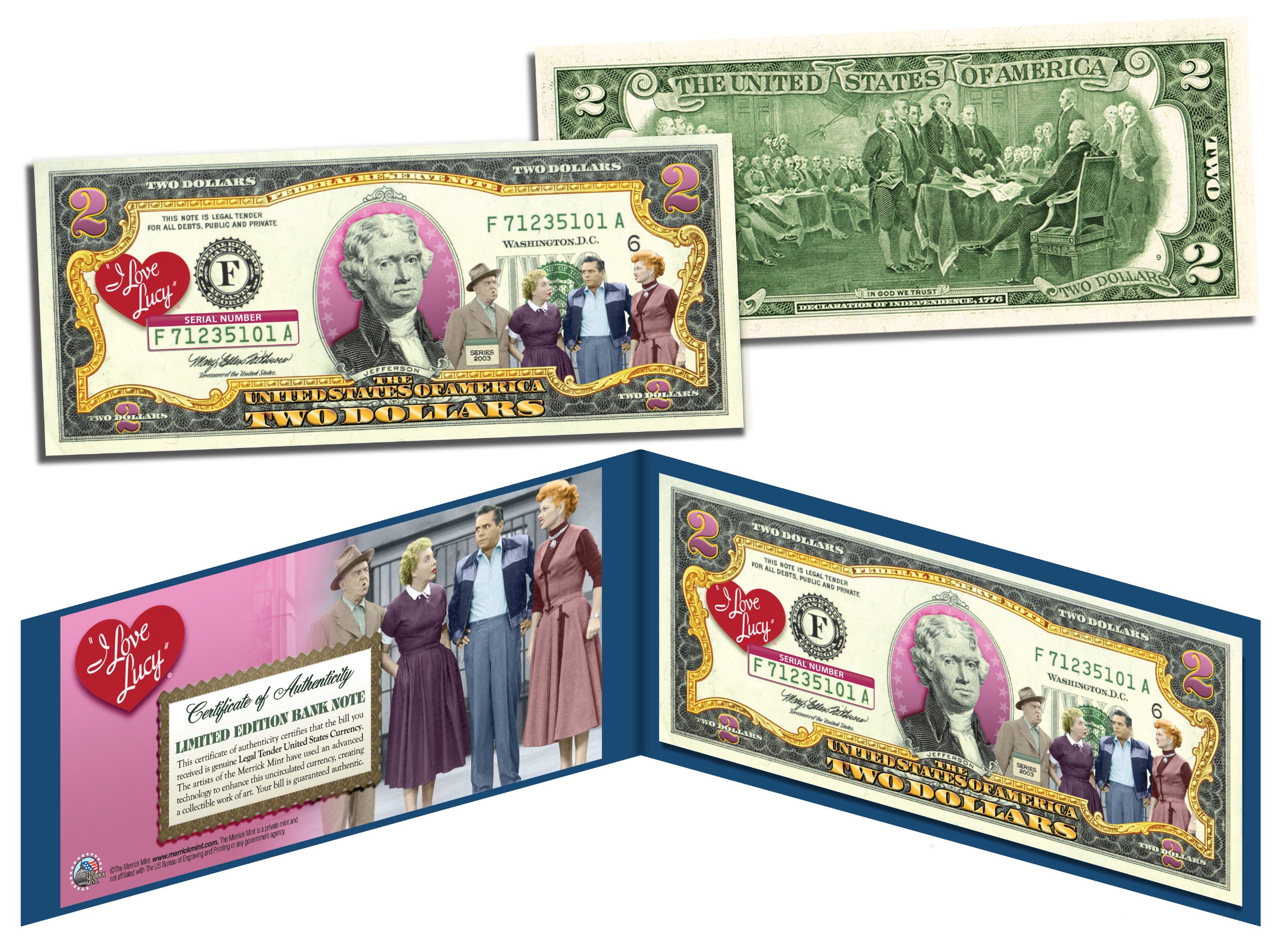 Amazon.com: I Love Lucy Original Uncirculated Two Dollar Bill